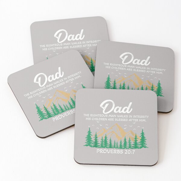 Item preview, Christian Dad Religious Proverbs 20 7 Mountain Father's Day designed and sold by mjohnson9.