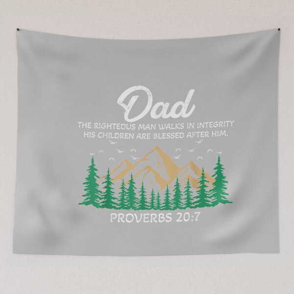 Item preview, Christian Dad Religious Proverbs 20 7 Mountain Father's Day designed and sold by mjohnson9.