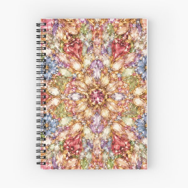 Item preview, Pastel Floral Jewel Kaleidoscope Heart Pattern designed and sold by CaseyMichelleArt.