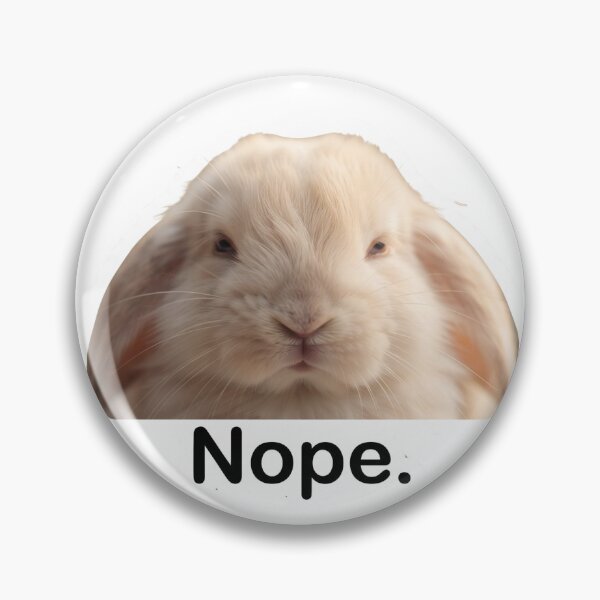 Item preview, Funny Nope Bunny Meme T-Shirt designed and sold by redblink store.