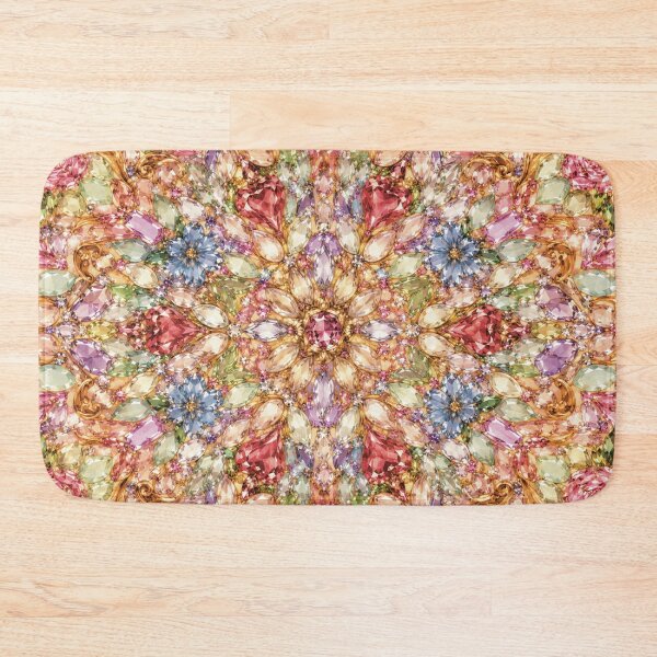 Item preview, Pastel Floral Jewel Kaleidoscope Heart Pattern designed and sold by CaseyMichelleArt.