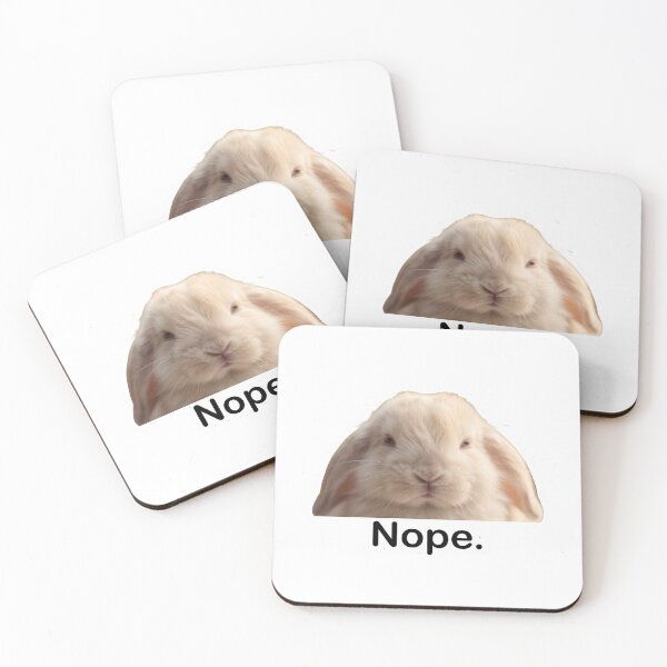 Item preview, Funny Nope Bunny Meme T-Shirt designed and sold by redblink store.