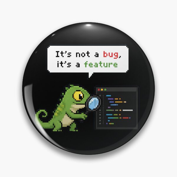 Item preview,  It's Not a Bug, It's a Feature – Pixel Programmer Lizard designed and sold by ManggaeJM.