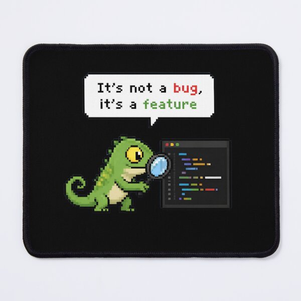 Item preview, It's Not a Bug, It's a Feature – Pixel Programmer Lizard designed and sold by ManggaeJM.