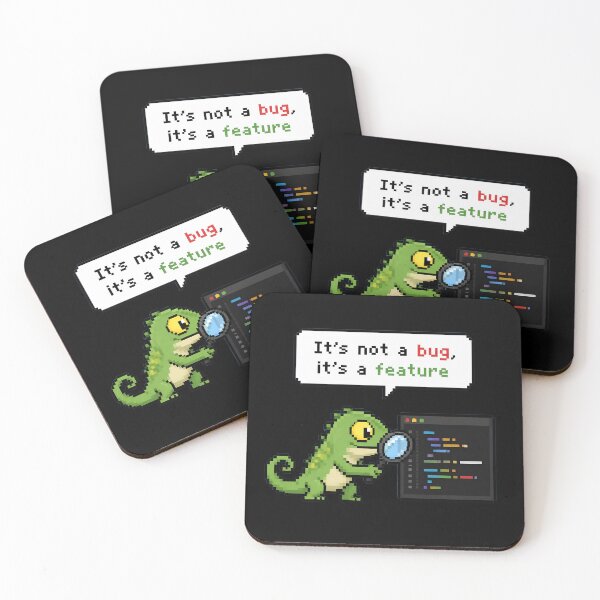 Item preview,  It's Not a Bug, It's a Feature – Pixel Programmer Lizard designed and sold by ManggaeJM.