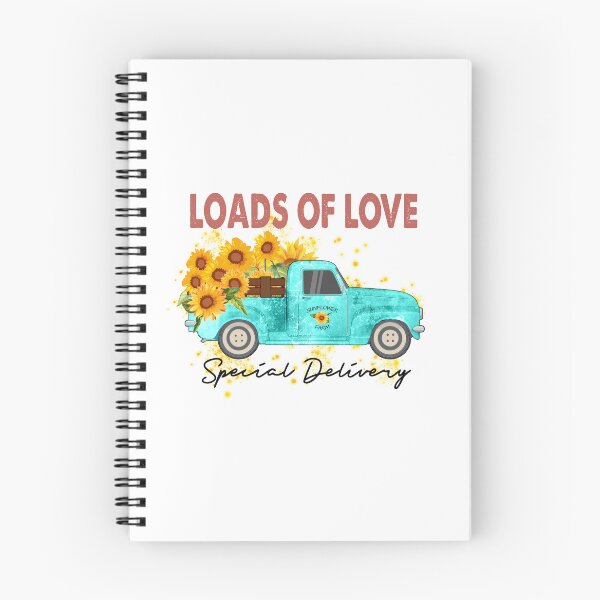 Item preview, Loads of love special delivery teal truck with sunflowers designed and sold by TimesTwoAngela.