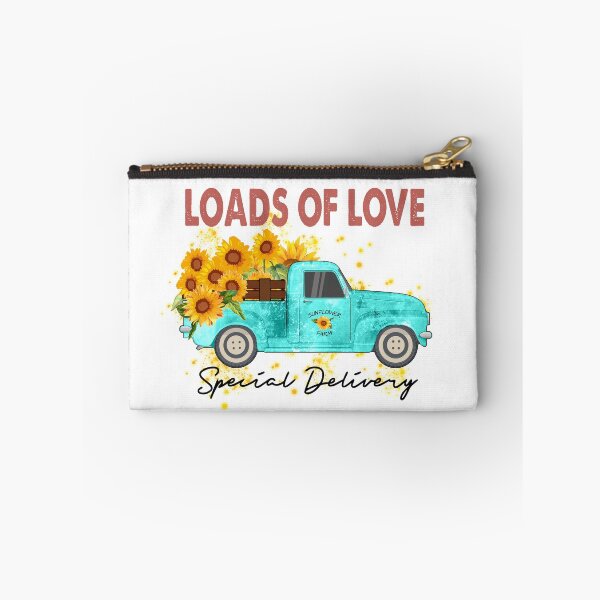 Item preview, Loads of love special delivery teal truck with sunflowers designed and sold by TimesTwoAngela.