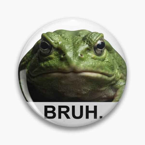 Item preview, Funny Bruh Frog Meme T-Shirt designed and sold by redblink store.