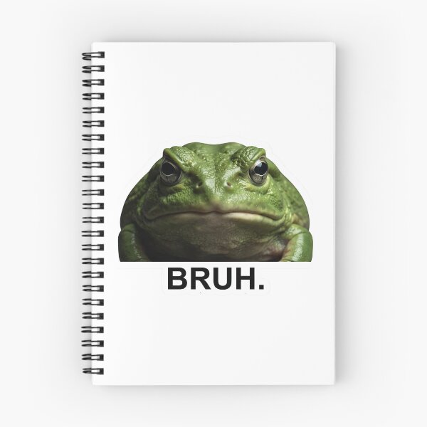 Item preview, Funny Bruh Frog Meme T-Shirt designed and sold by redblink store.