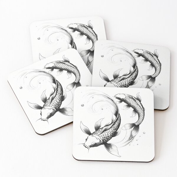Item preview, Koi Fish Japanese Ink Art Sumi-e designed and sold by CrippiCrippi.