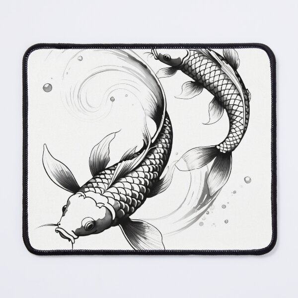 Item preview, Koi Fish Japanese Ink Art Sumi-e designed and sold by CrippiCrippi.