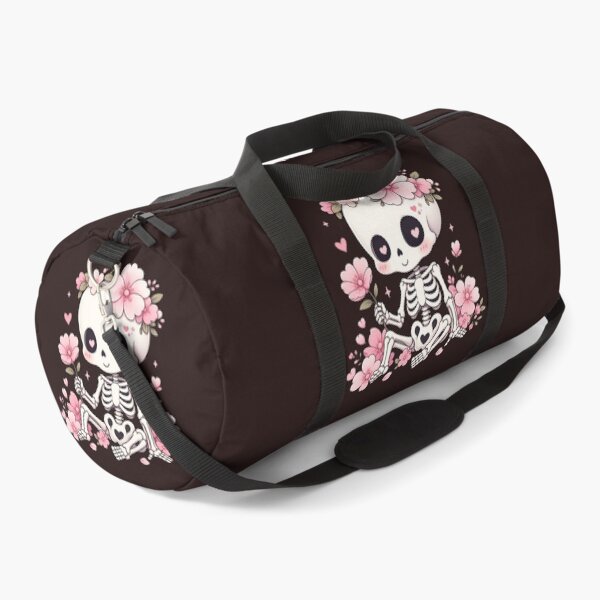 Item preview, Cute Skeleton with Pink Flowers Kawaii Gothic designed and sold by SweetLilith.