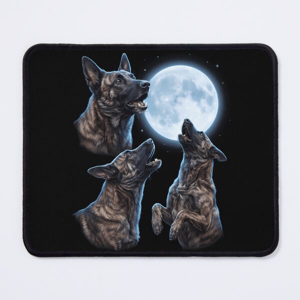 Item preview, Dutch Shepherd Howling Moon Art Dog Owner  designed and sold by TynleeRuggles.