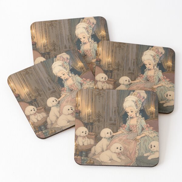 Item preview, Marie Antoinette in Her Boudoir with White Puppy Dogs designed and sold by CaseyMichelleArt.