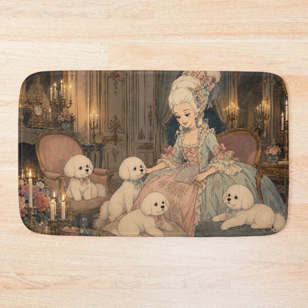 Item preview, Marie Antoinette in Her Boudoir with White Puppy Dogs designed and sold by CaseyMichelleArt.