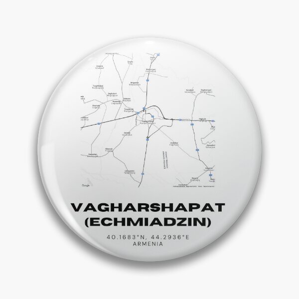 Item preview, Vagharshapat (Echmiadzin) Armenia Minimalist City Map | Black & White Street Map Print designed and sold by RM-Journey.