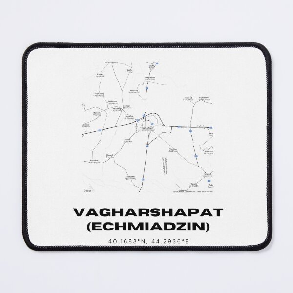 Item preview, Vagharshapat (Echmiadzin) Armenia Minimalist City Map | Black & White Street Map Print designed and sold by RM-Journey.