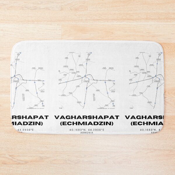 Item preview, Vagharshapat (Echmiadzin) Armenia Minimalist City Map | Black & White Street Map Print designed and sold by RM-Journey.