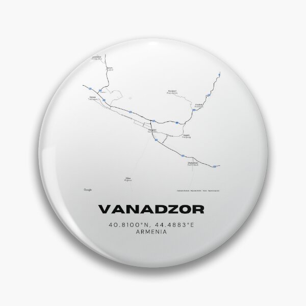 Item preview, Vanadzor Armenia Minimalist City Map | Black & White Street Map Print designed and sold by RM-Journey.