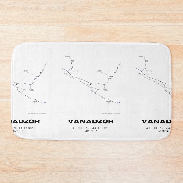 Item preview, Vanadzor Armenia Minimalist City Map | Black & White Street Map Print designed and sold by RM-Journey.