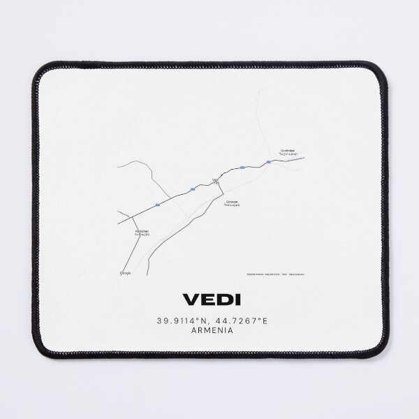 Item preview, Vedi Armenia Minimalist City Map | Black & White Street Map Print designed and sold by RM-Journey.