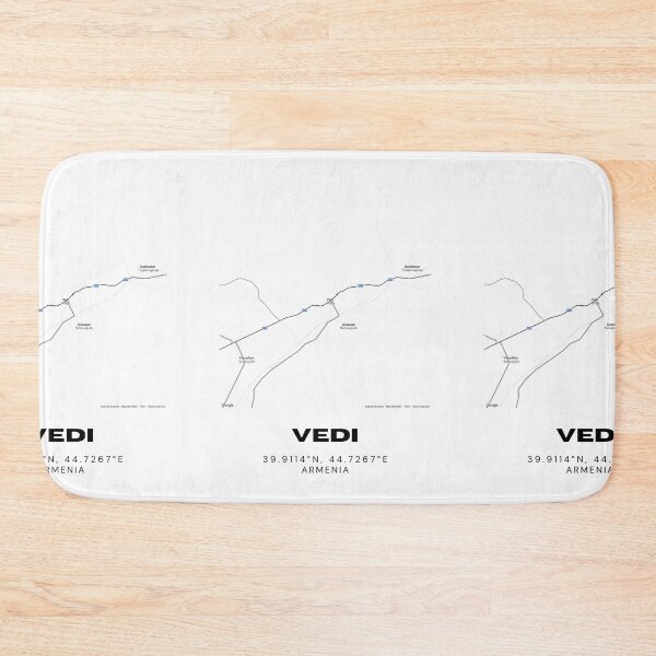 Item preview, Vedi Armenia Minimalist City Map | Black & White Street Map Print designed and sold by RM-Journey.