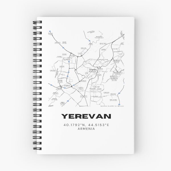 Item preview, Yerevan Armenia Minimalist City Map | Black & White Street Map Print designed and sold by RM-Journey.