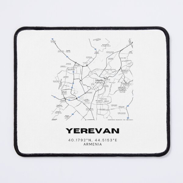 Item preview, Yerevan Armenia Minimalist City Map | Black & White Street Map Print designed and sold by RM-Journey.