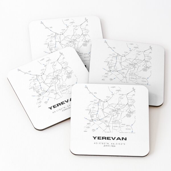 Item preview, Yerevan Armenia Minimalist City Map | Black & White Street Map Print designed and sold by RM-Journey.