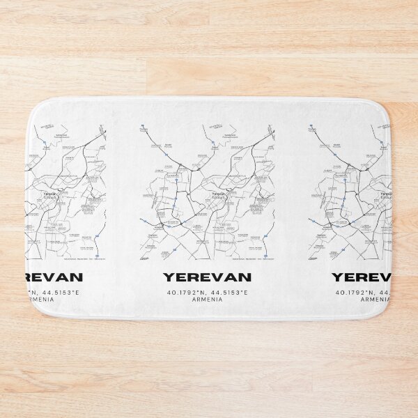 Item preview, Yerevan Armenia Minimalist City Map | Black & White Street Map Print designed and sold by RM-Journey.