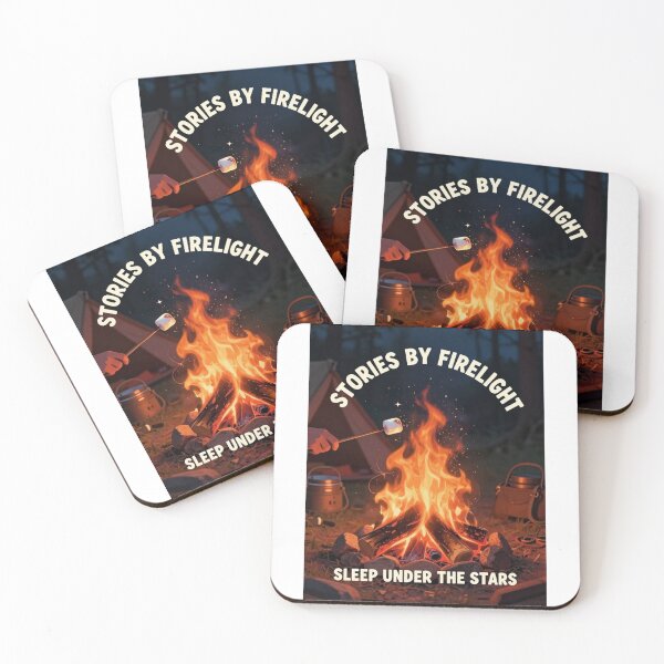 Item preview, Camping Sticker: Stories by Firelight Under the Stars designed and sold by FestivityFinds.
