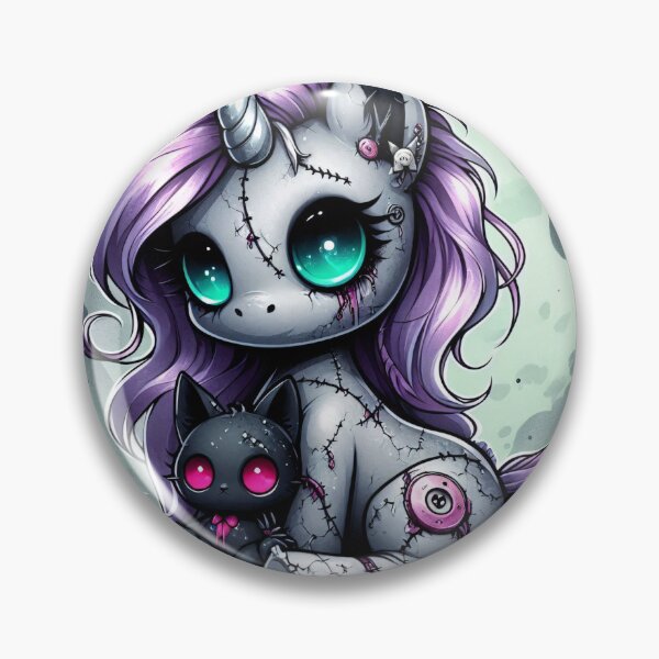 Item preview, Zombie unicorn adorable goth baby designed and sold by TimesTwoAngela.