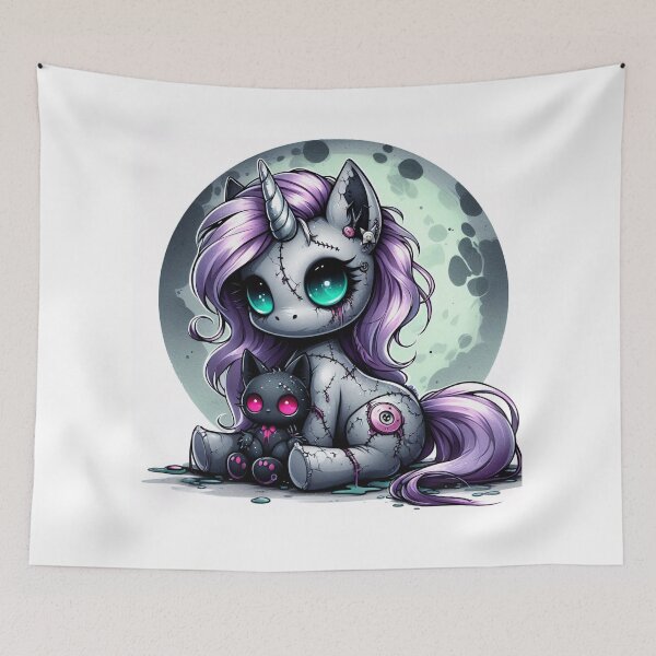 Item preview, Zombie unicorn adorable goth baby designed and sold by TimesTwoAngela.