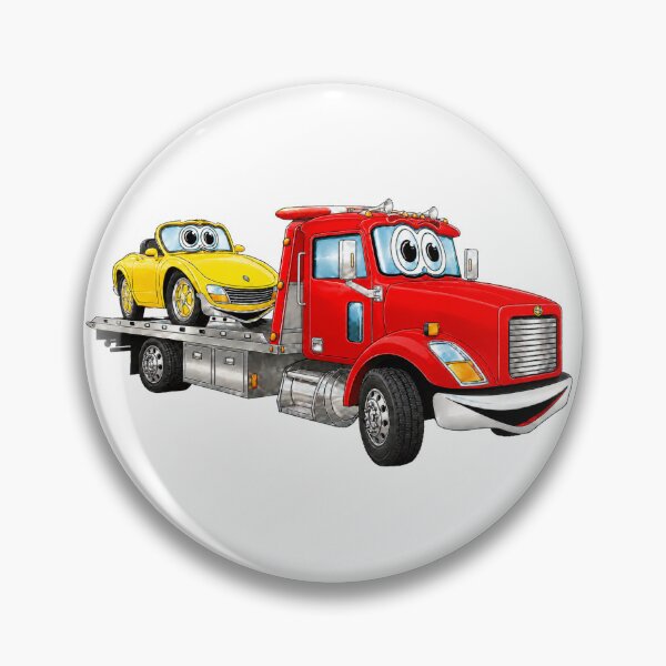 Item preview, Red Tow Truck Flatbed Cartoon designed and sold by Scott Hayes.