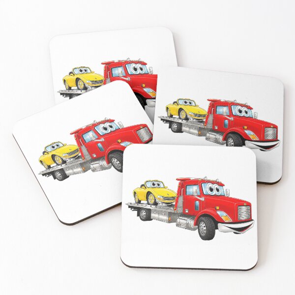 Item preview, Red Tow Truck Flatbed Cartoon designed and sold by Scott Hayes.