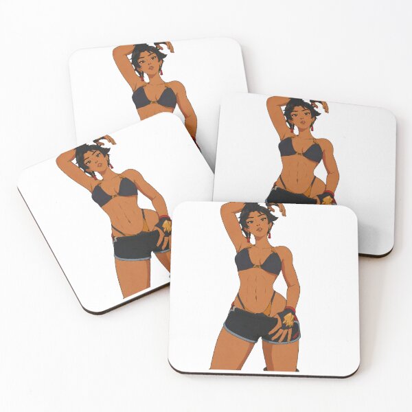 Item preview, Retro Cartoon Athletic Pin Up Girl – Cel Shaded Glamour designed and sold by  Hollow Moon Studios..