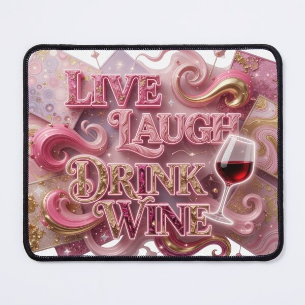 Item preview, Stylish LIVE LAUGH DRINK WINE 3D Text Art designed and sold by dazzlemakers.