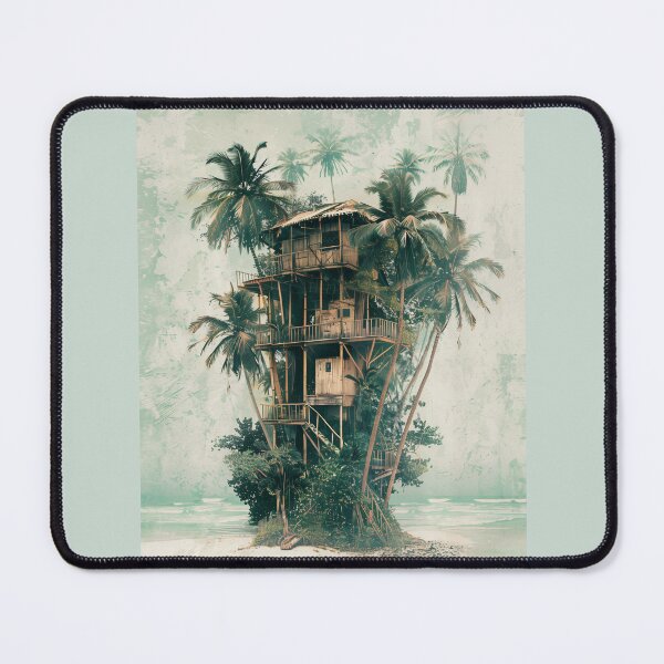 Item preview, Tropical Beach Treehouse B1 designed and sold by CrumbBumStudio.