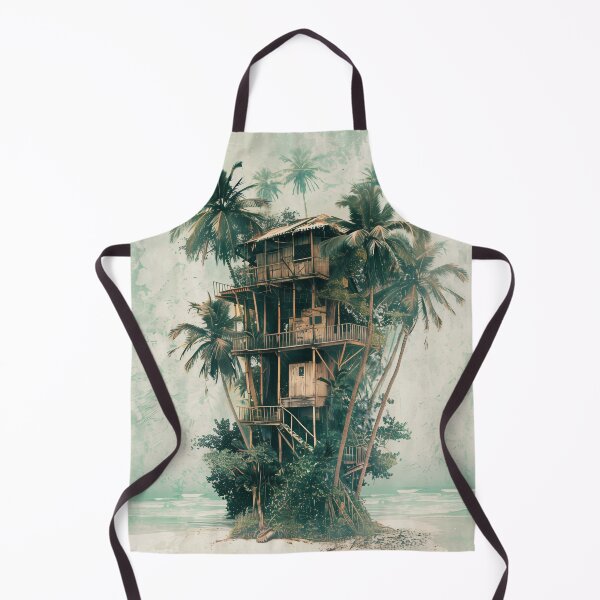 Item preview, Tropical Beach Treehouse B1 designed and sold by CrumbBumStudio.