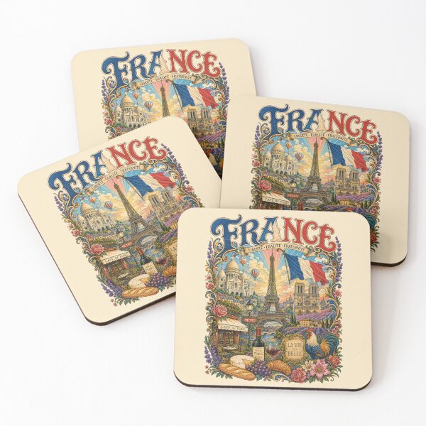 Item preview, France Paris La Vie Est Belle Vintage Travel Poster designed and sold by Skyrocketz.
