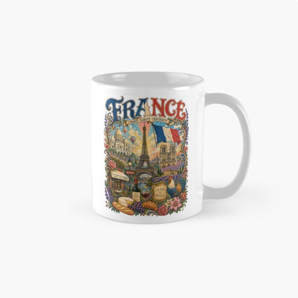 Item preview, France Paris La Vie Est Belle Vintage Travel Poster designed and sold by Skyrocketz.