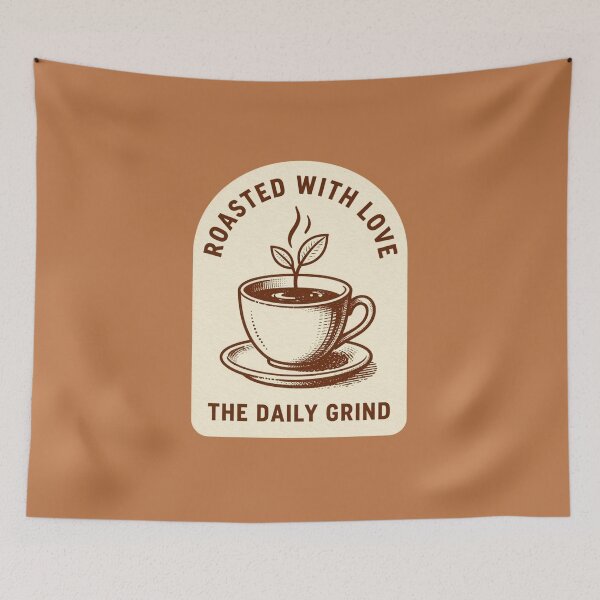 Item preview, Roasted With Love The Daily Grind Vintage Coffee Lover T-Shirt designed and sold by FestivityFinds.