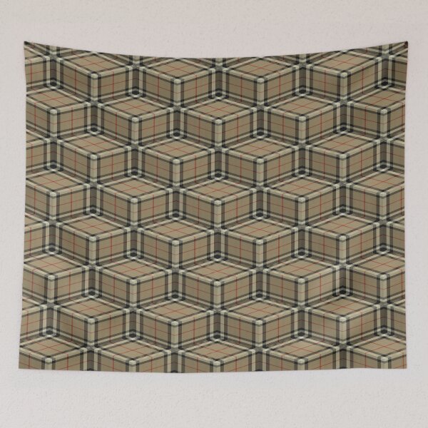 Item preview, Tan Check Ziggurat (Pattern) designed and sold by Cathedral of Curiosity.