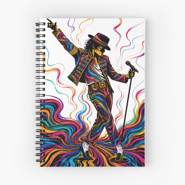 Item preview, King of Pop Neon Waves - Michael Jackson Singing and Dancing Art designed and sold by arfindo-indra.