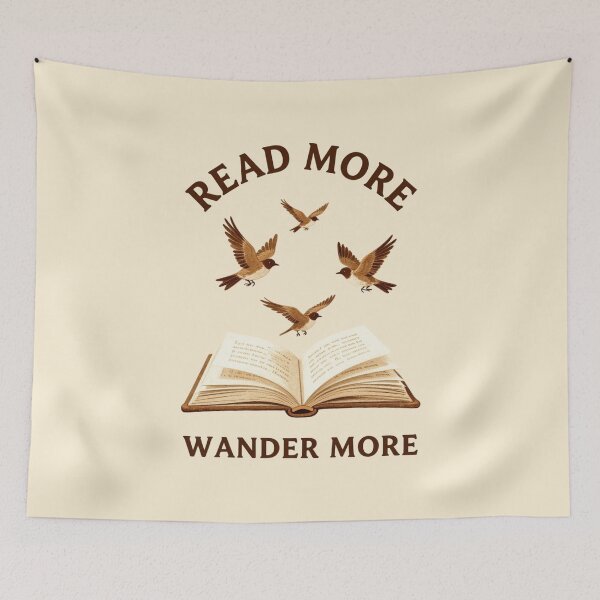 Item preview, Read More Wander More Vintage Book Birds Literary Reader Gift T-Shirt designed and sold by FestivityFinds.