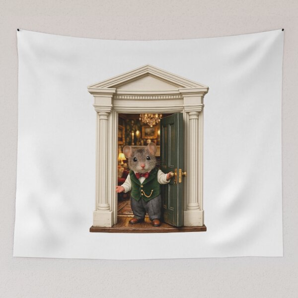 Item preview, Victorian Mouse Door Sticker | Secret Miniature Home designed and sold by GSizzle1.