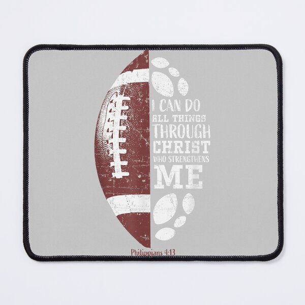 Item preview, Christian Football Philippians 4 13 Religious Verse Faith designed and sold by mjohnson9.