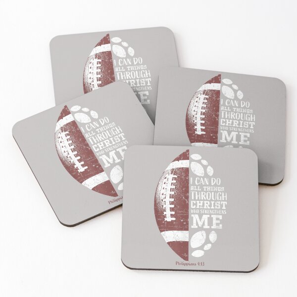 Item preview, Christian Football Philippians 4 13 Religious Verse Faith designed and sold by mjohnson9.