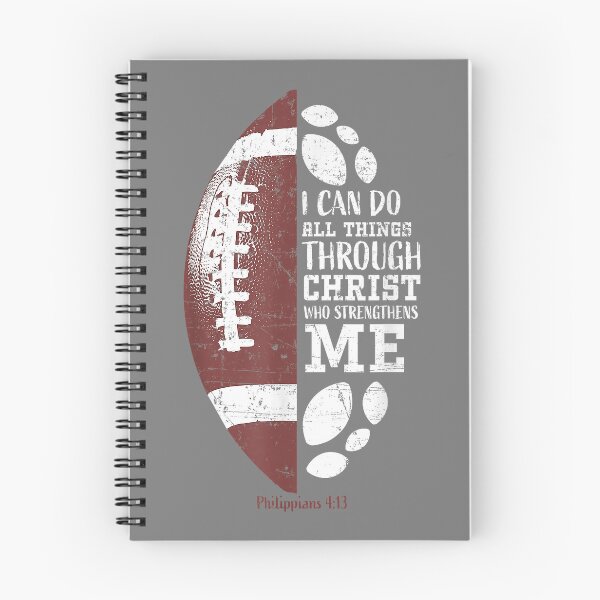Item preview, Christian Football Philippians 4 13 Religious Verse Faith designed and sold by mjohnson9.