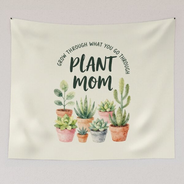 Item preview, Grow Through What You Go Through Plant Mom Watercolor Succulent T-Shirt designed and sold by FestivityFinds.